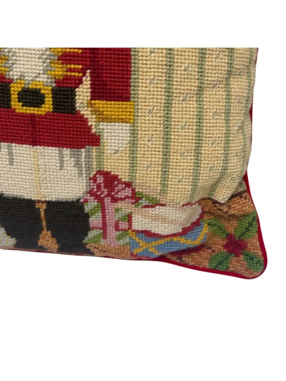 Christmas Needlepoint Accent Pillow The Nutcracker Zip Cover w/ Insert 13